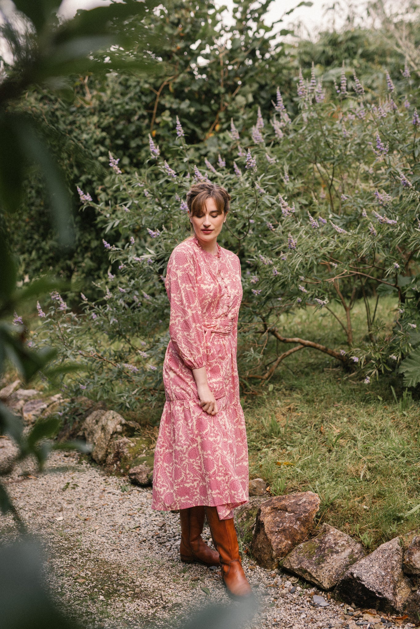 Skylark Dress in Vintage Pink