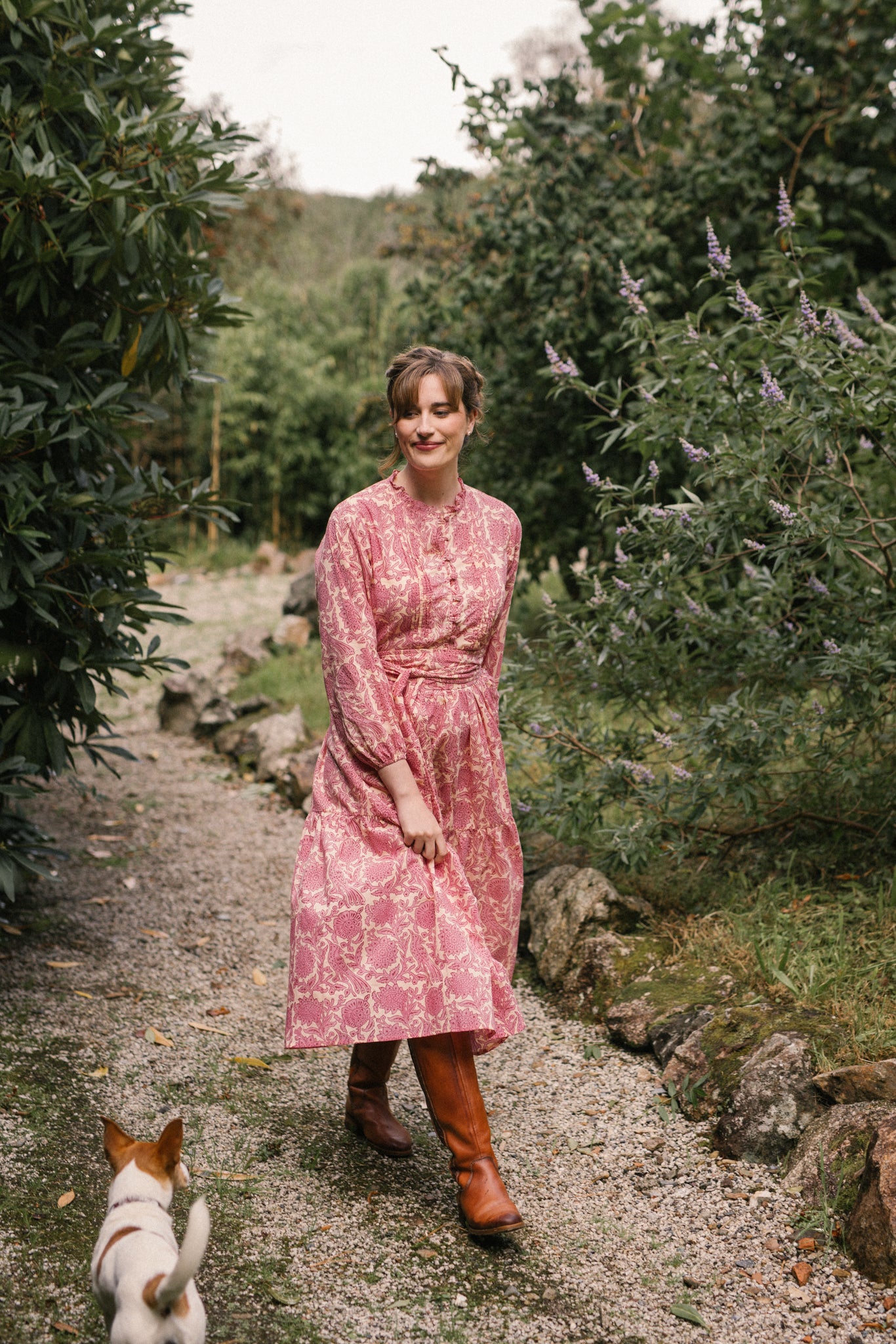 Skylark Dress in Vintage Pink