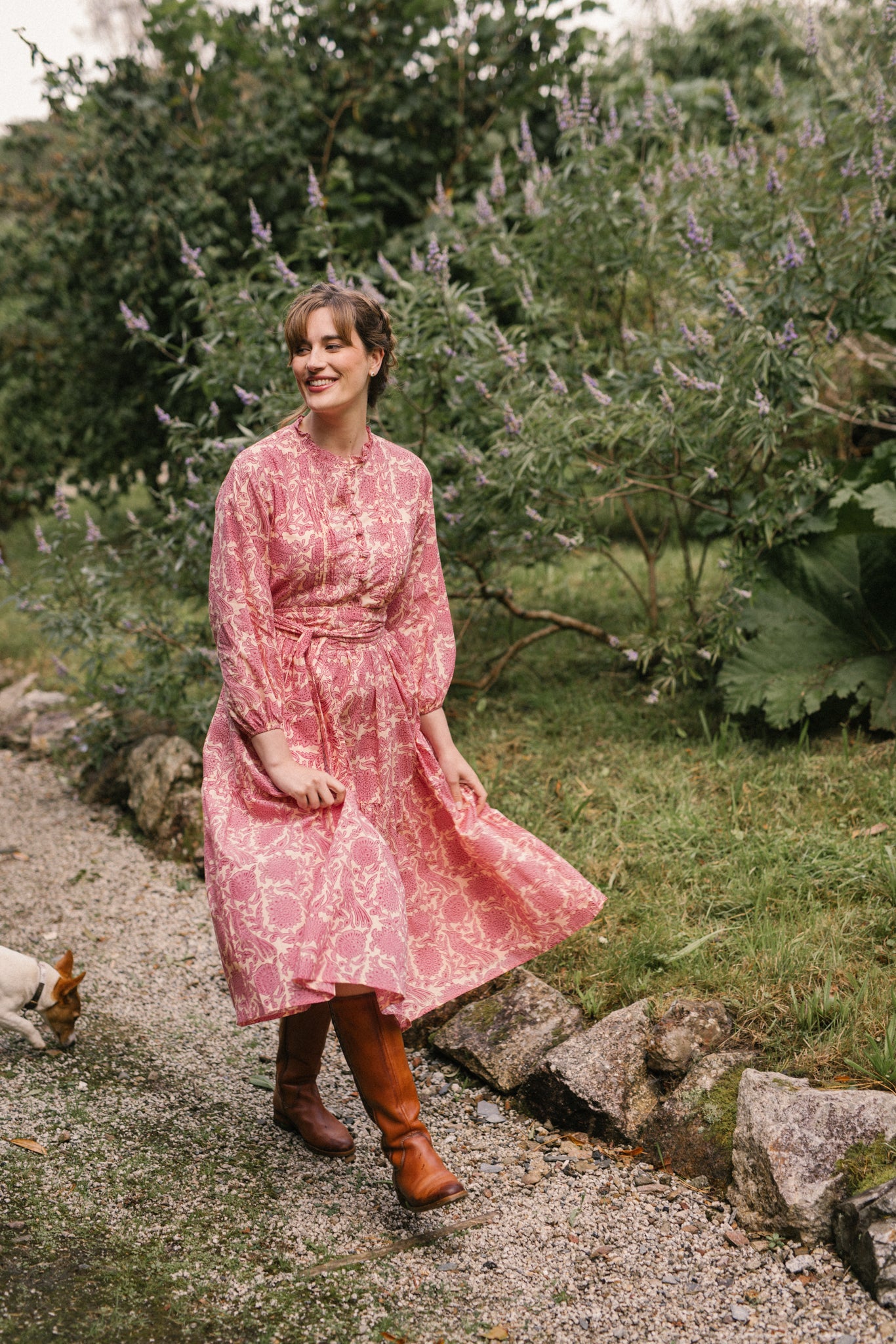 Skylark Dress in Vintage Pink