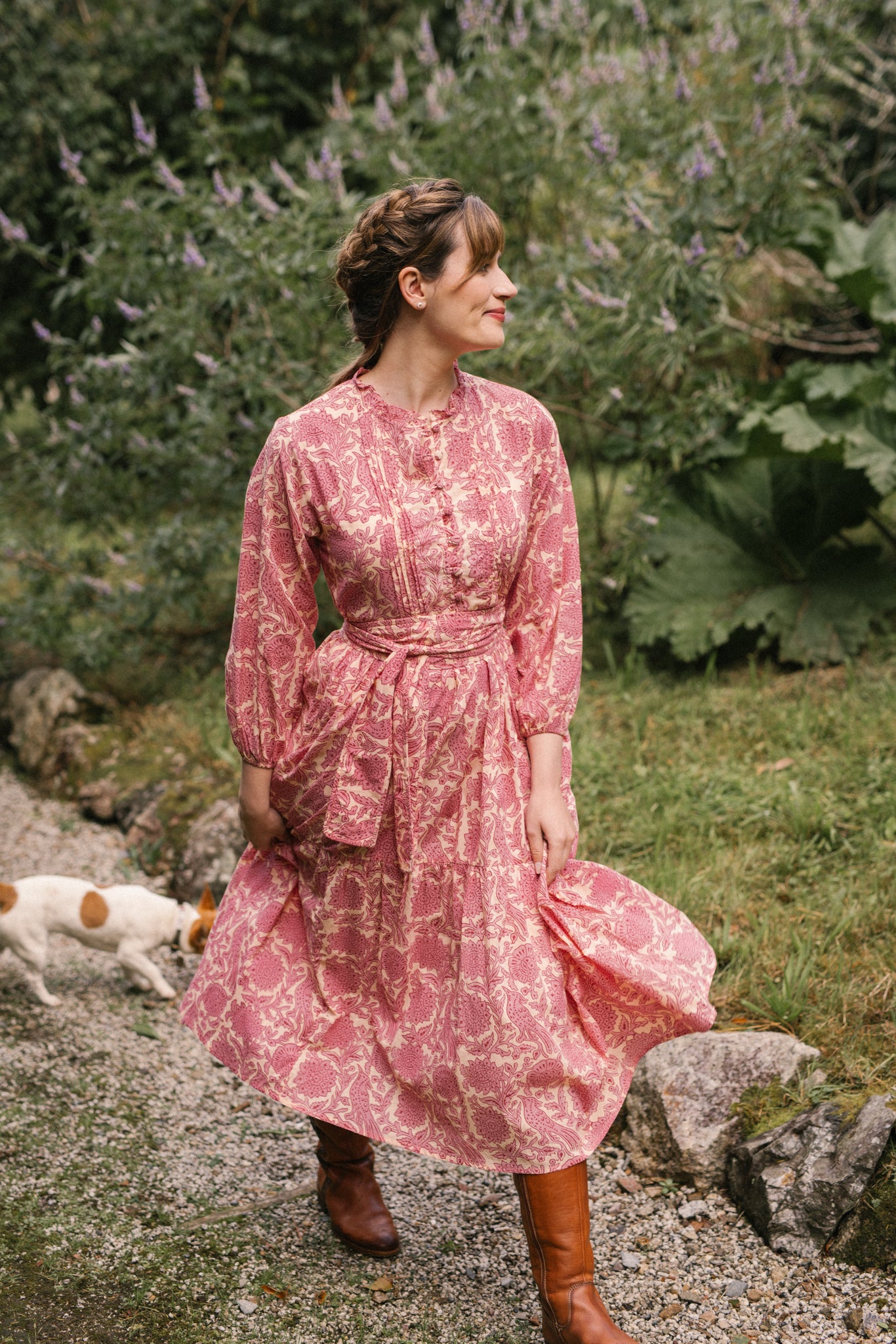 Skylark Dress in Vintage Pink