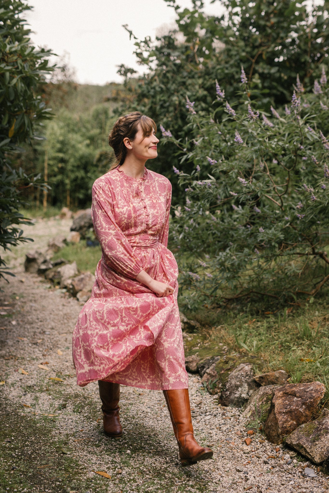 Skylark Dress in Vintage Pink