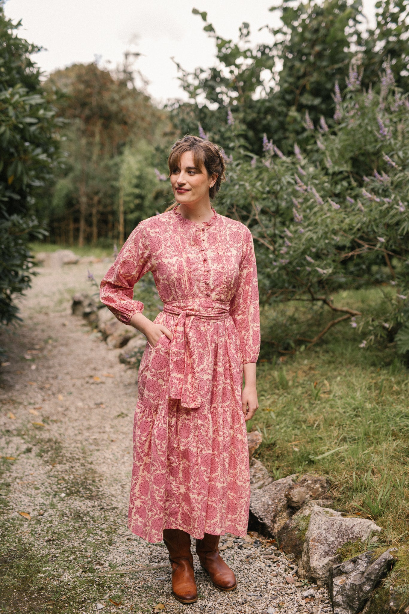 Skylark Dress in Vintage Pink