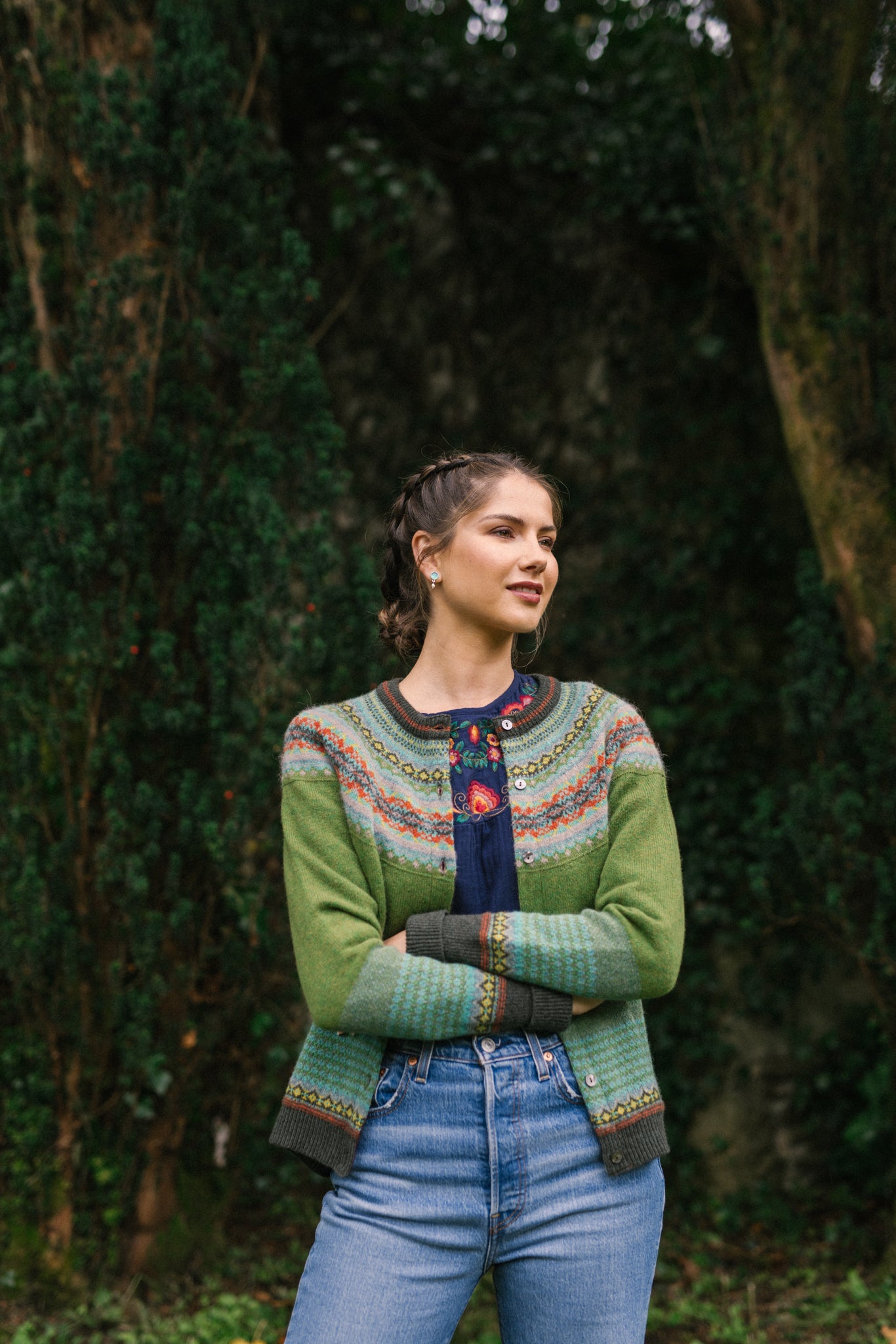 Alpine Cardigan in Moss