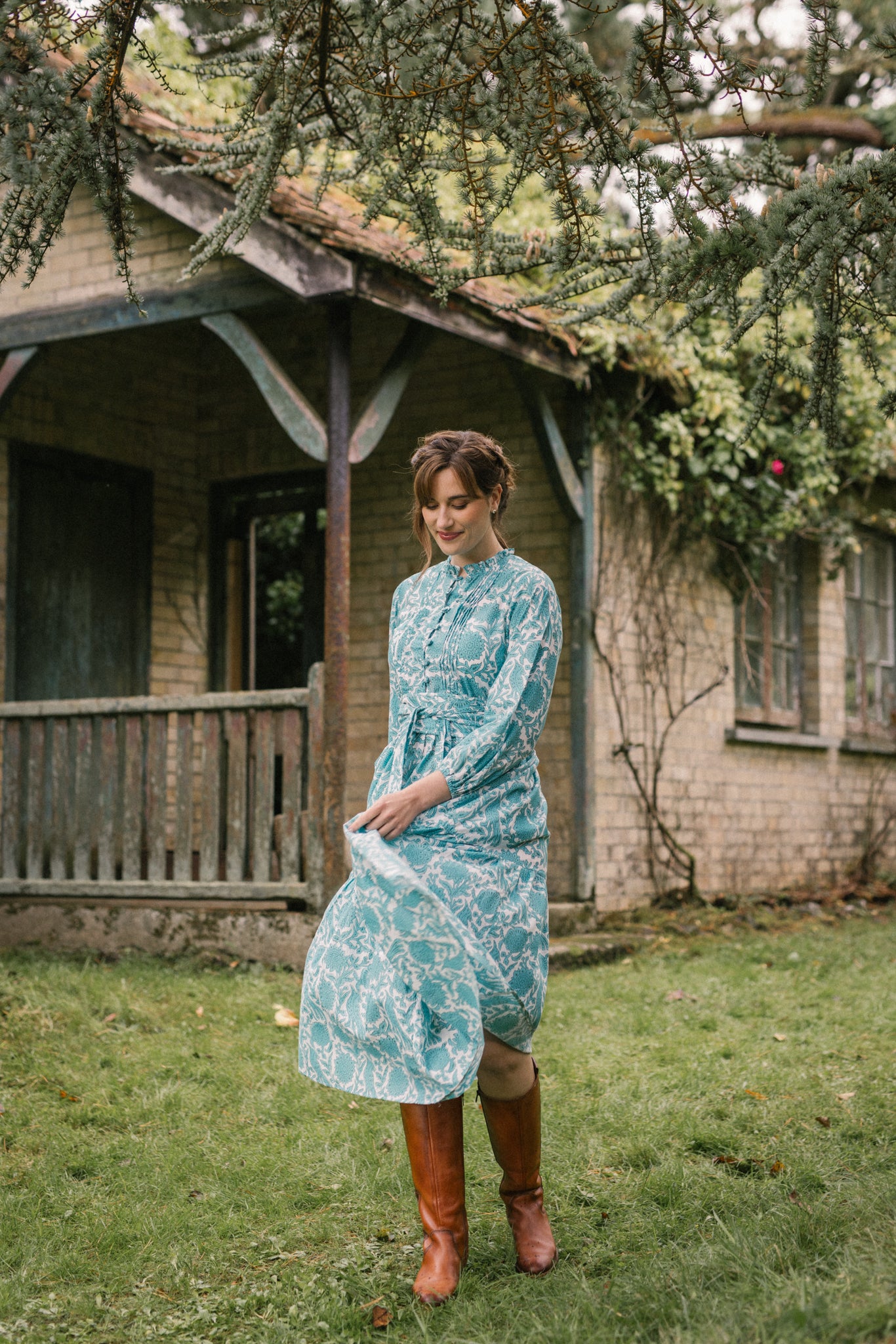 Skylark Dress in Turquoise