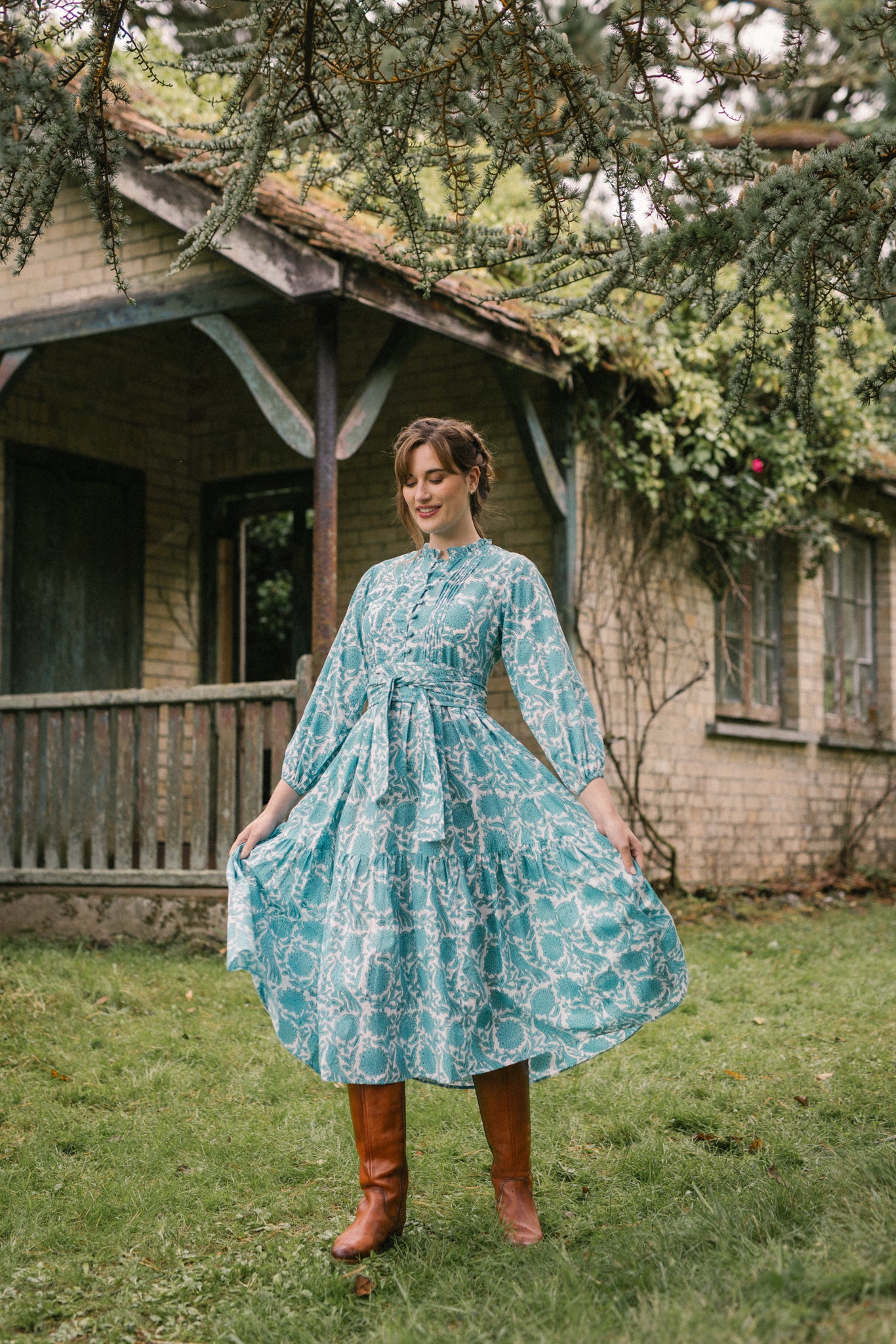 Skylark Dress in Turquoise