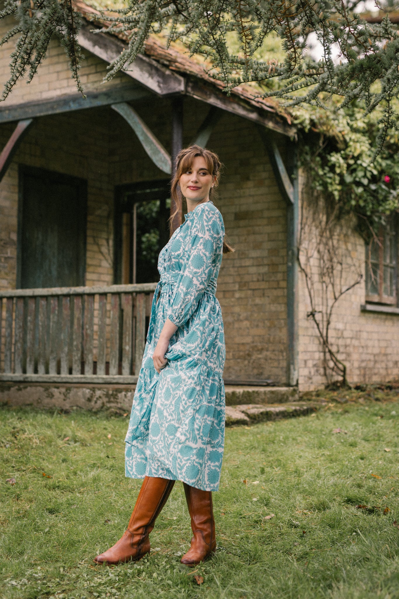Skylark Dress in Turquoise