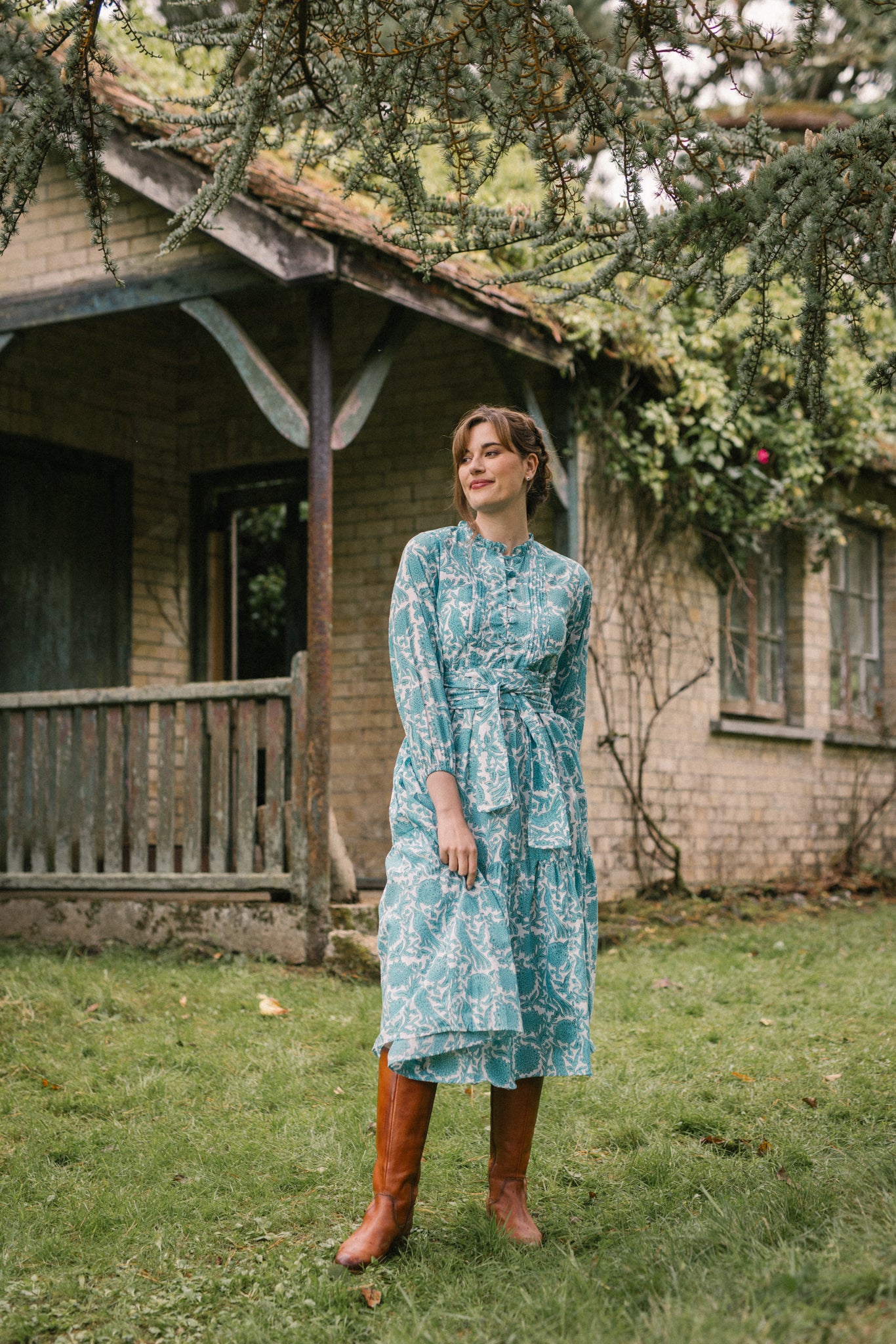 Skylark Dress in Turquoise