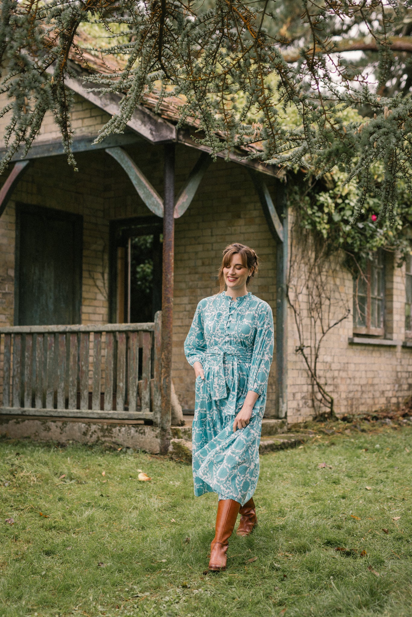 Skylark Dress in Turquoise