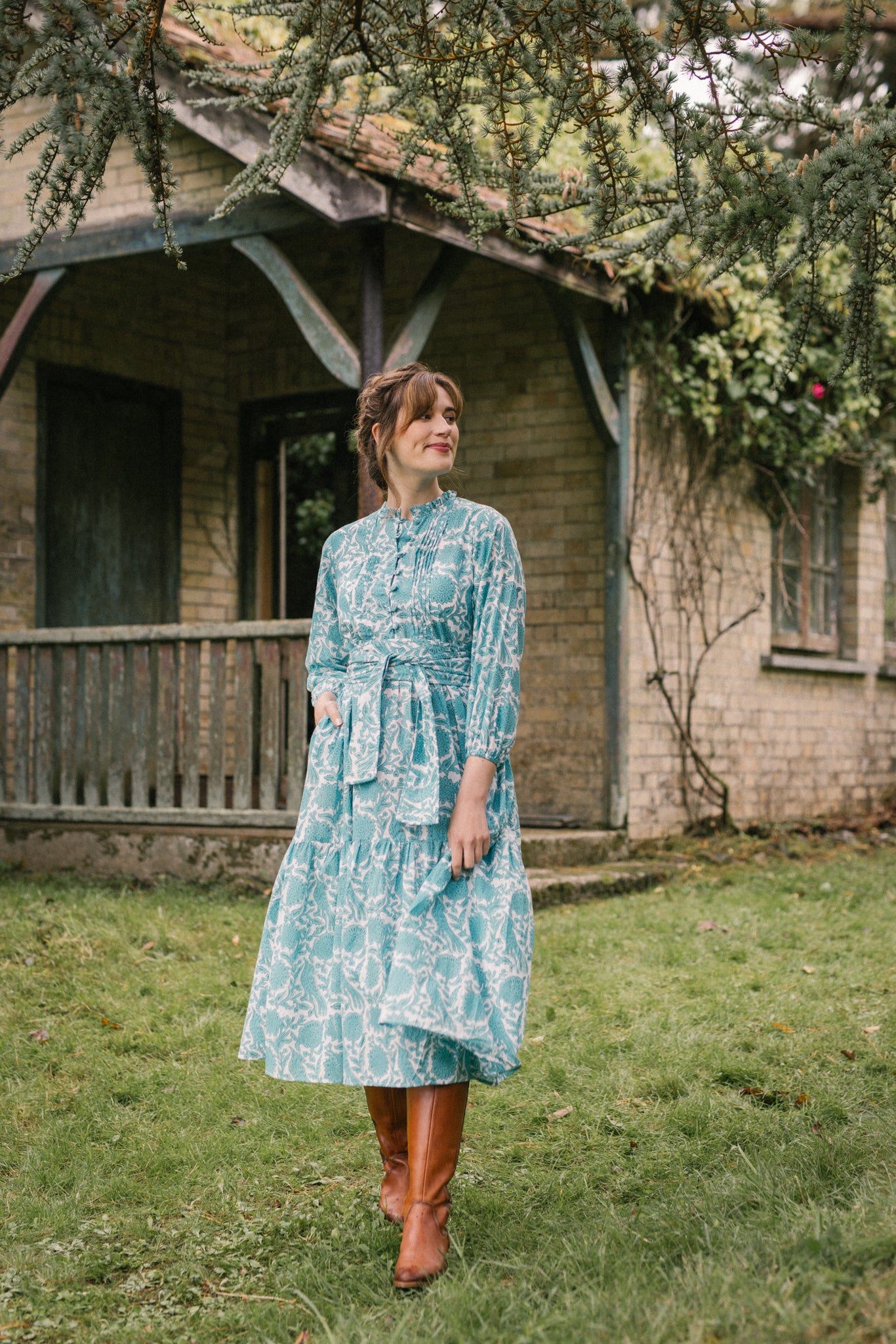 Skylark Dress in Turquoise