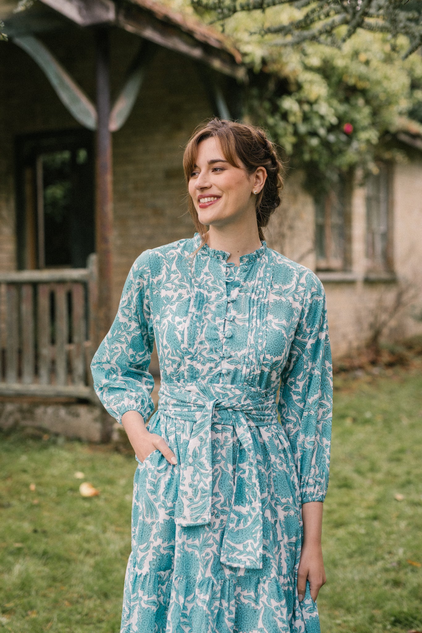 Skylark Dress in Turquoise