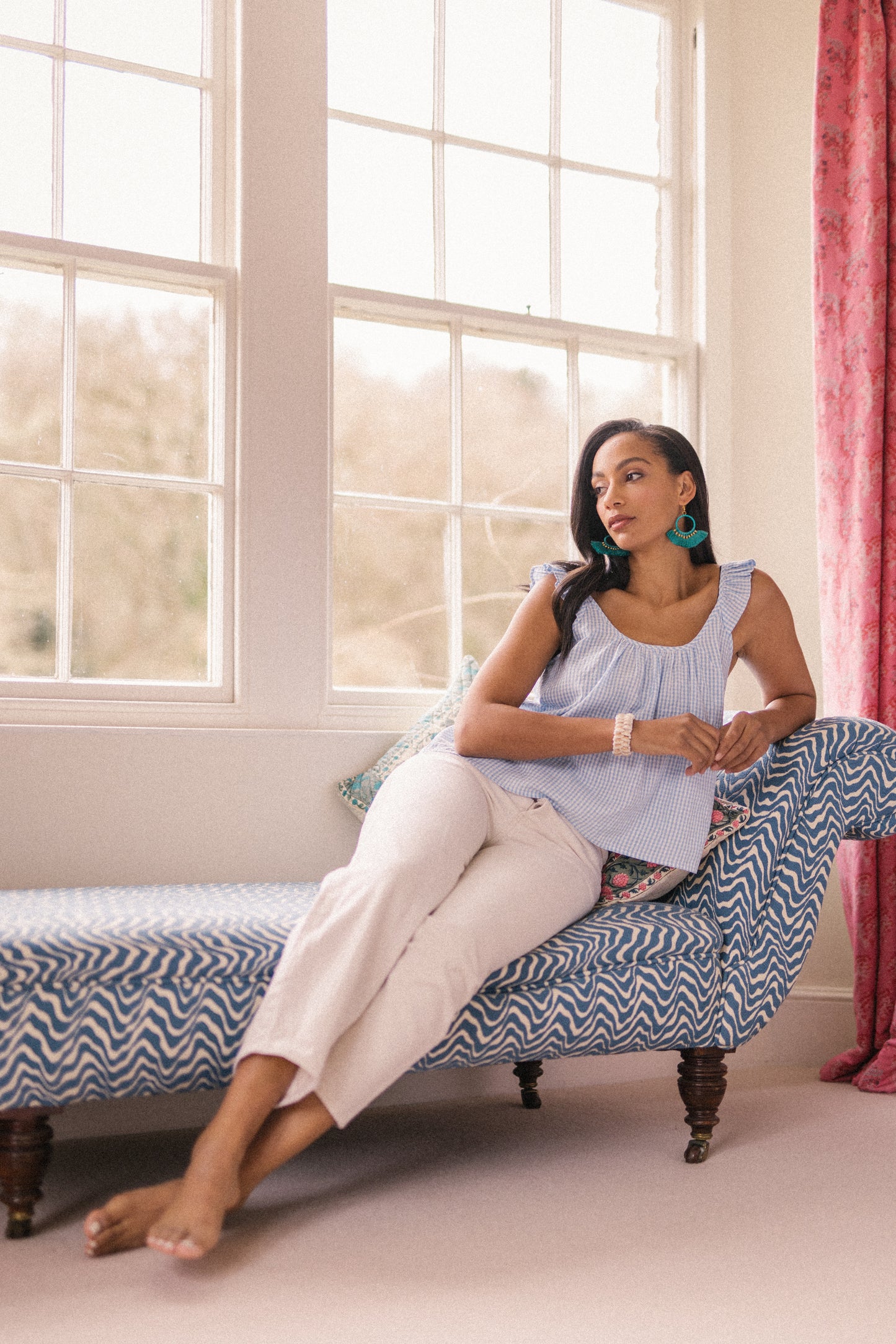 Tassel Earrings - Dark Turquoise (EAR 059)