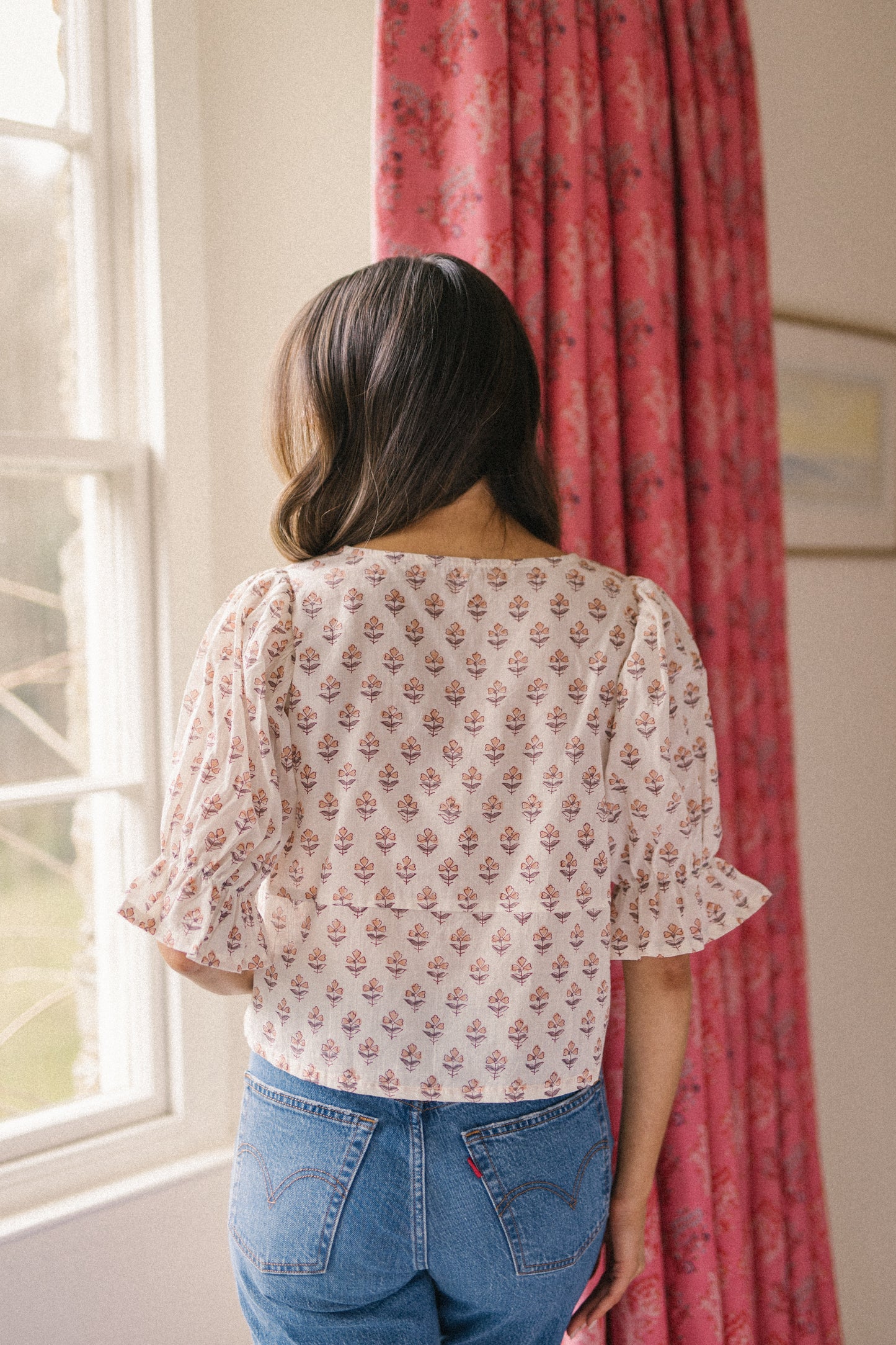 Desert Rose Button Blouse