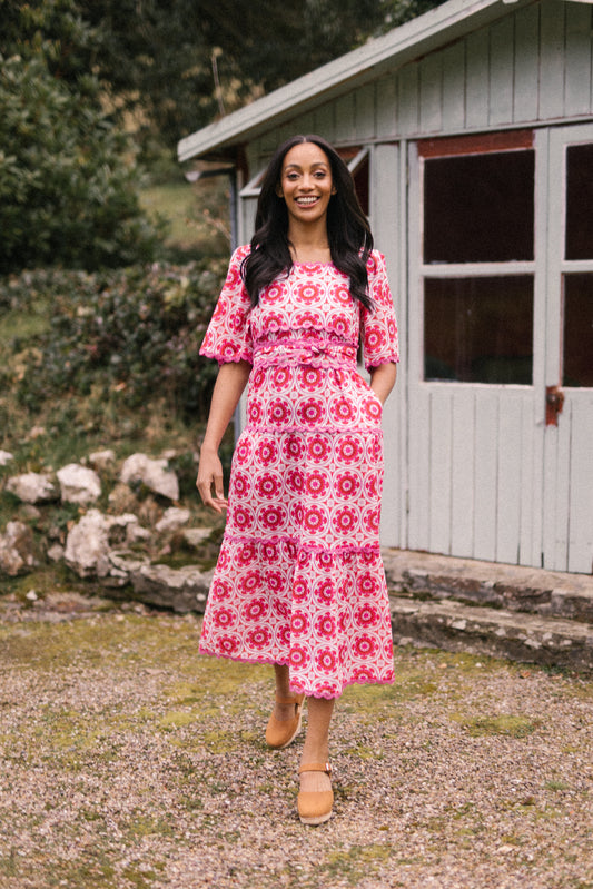 Nixie Dress -Retro Pink