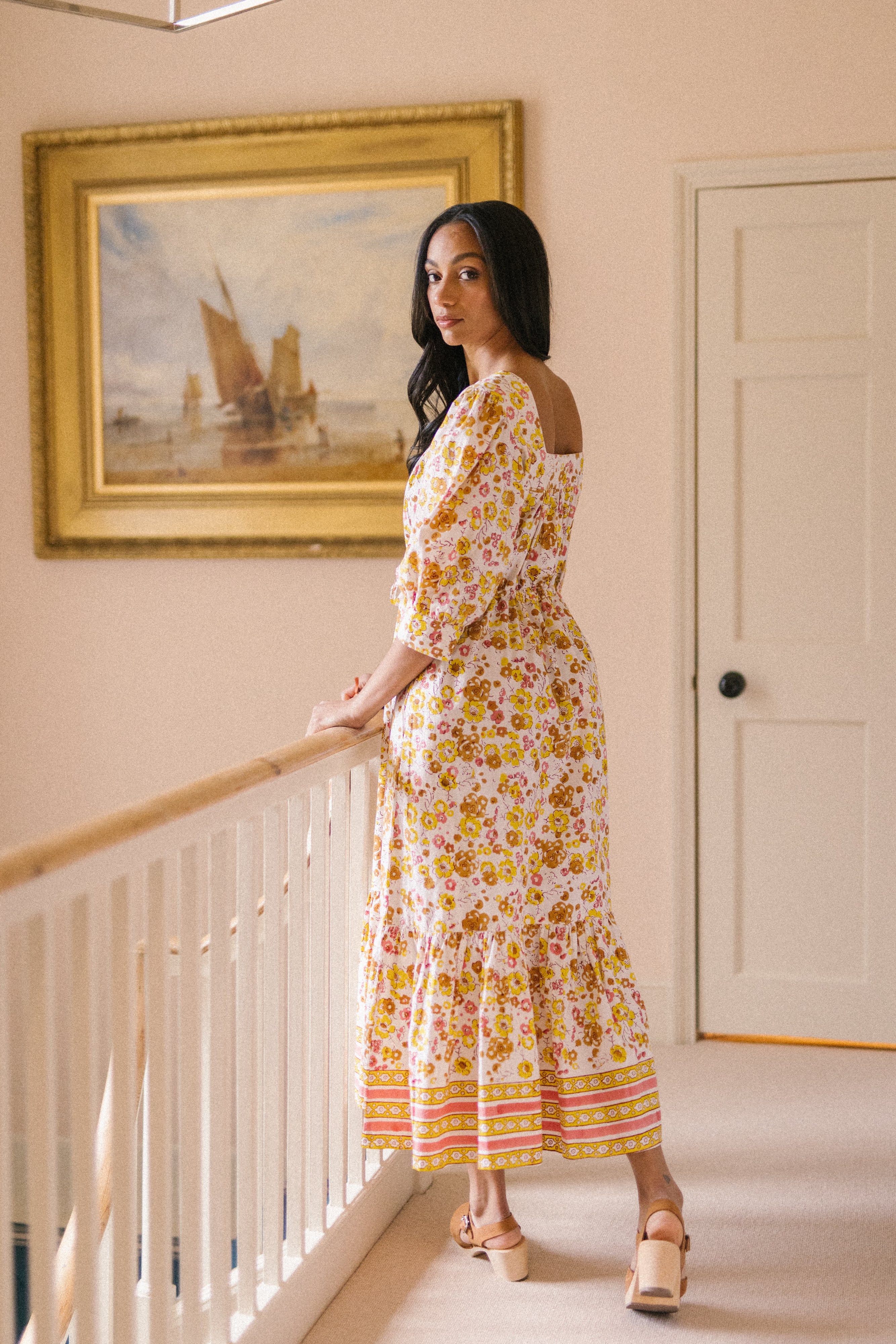 Meadow Dress Long in Sunflower