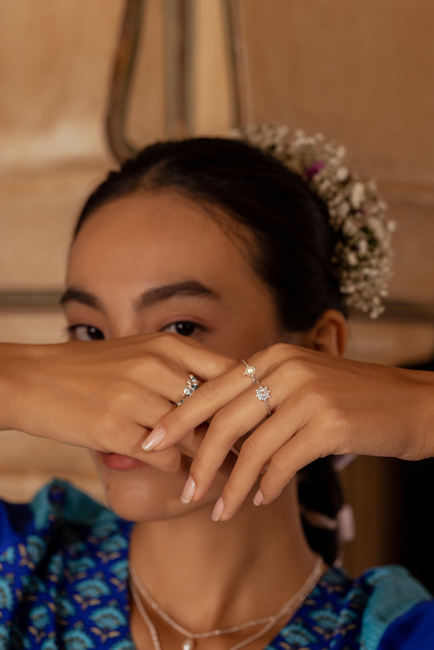 Oceanus Ring - Sterling Silver Pearl