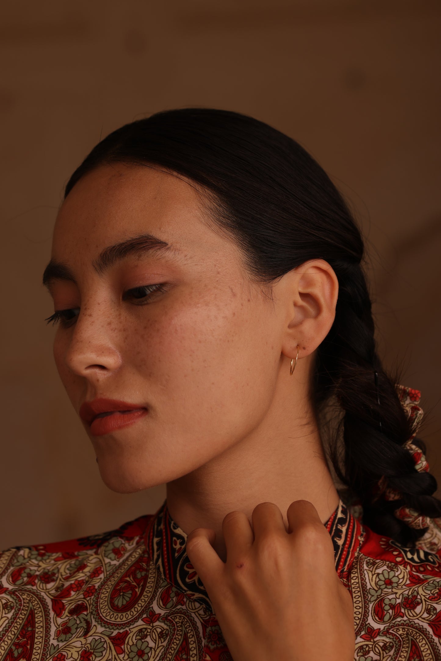Hammered Hoop Earrings - Gold