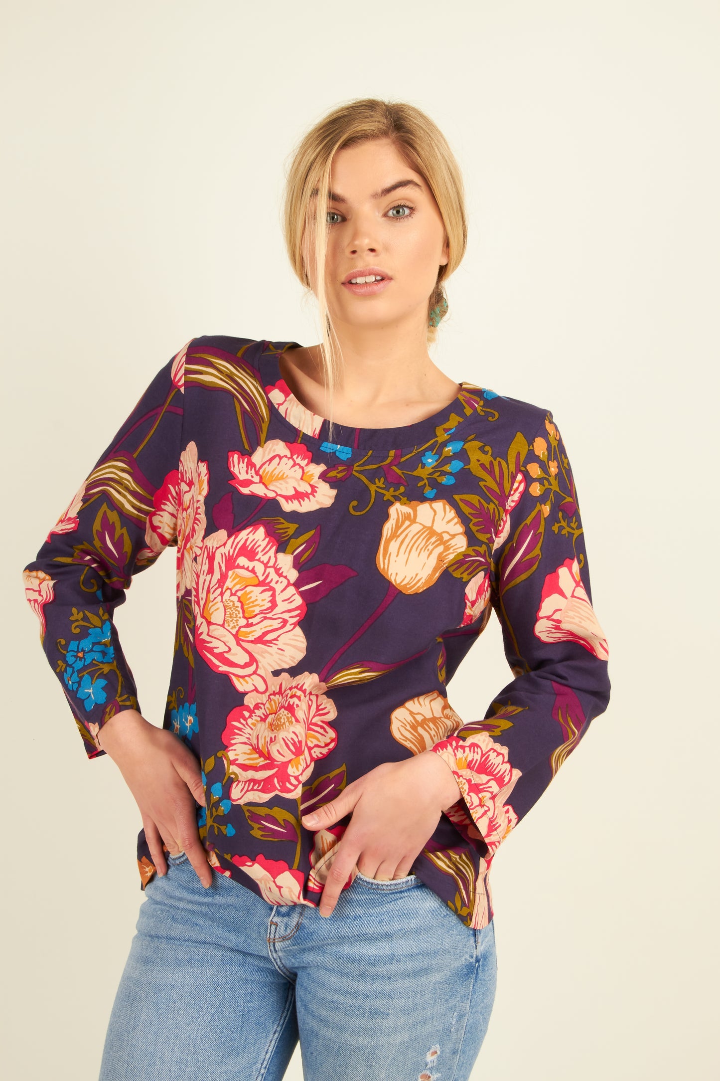 Navy Tulip long sleeve