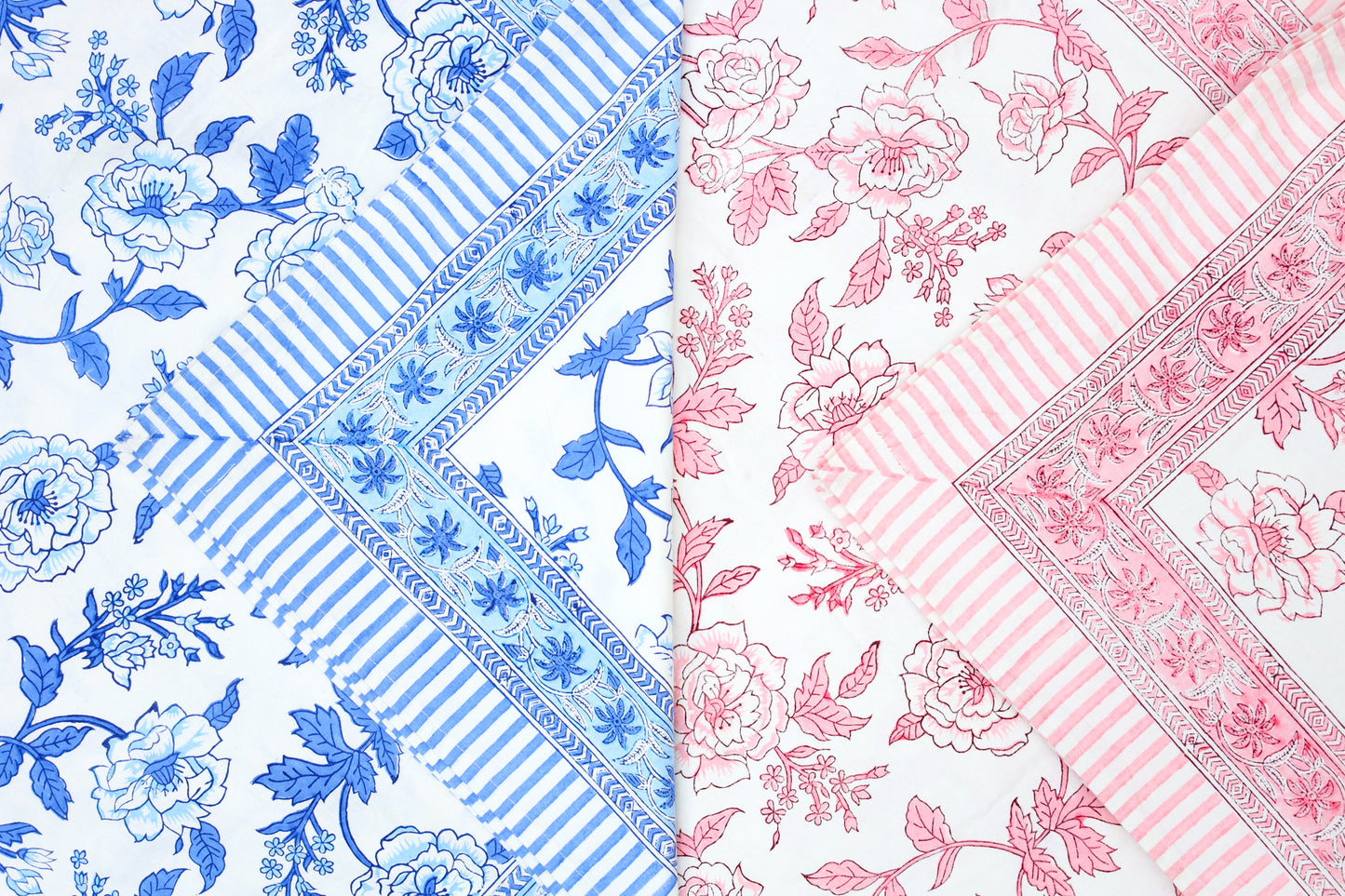 Table Cloth in Blue Floral Retro
