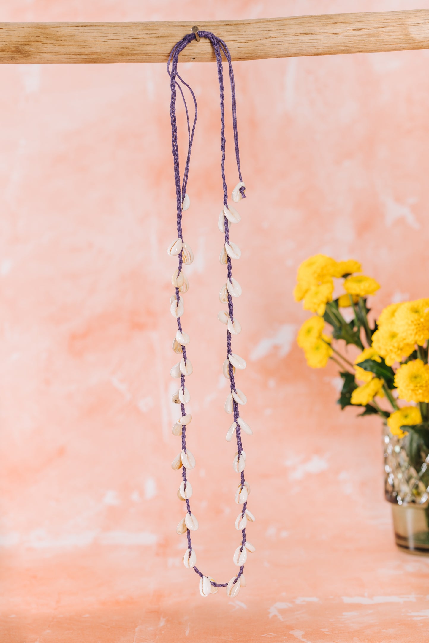 Cowrie Shell Necklace - Young Purple (NCK 005)
