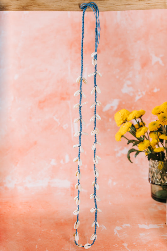 Cowrie Shell Necklace - Blue (NCK 001)