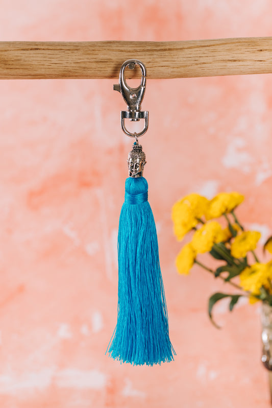 Keyring Buddha Head - Teal (KYC 027)