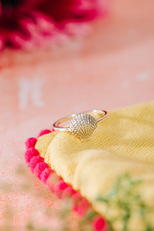 Sterling Silver Oyster Ring