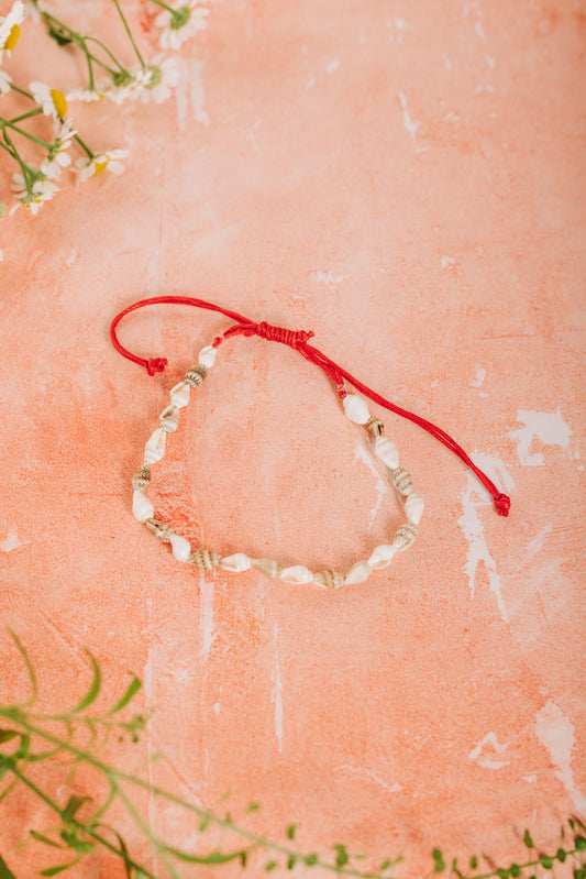 Shell Bracelet - Red (BCBRB 055)