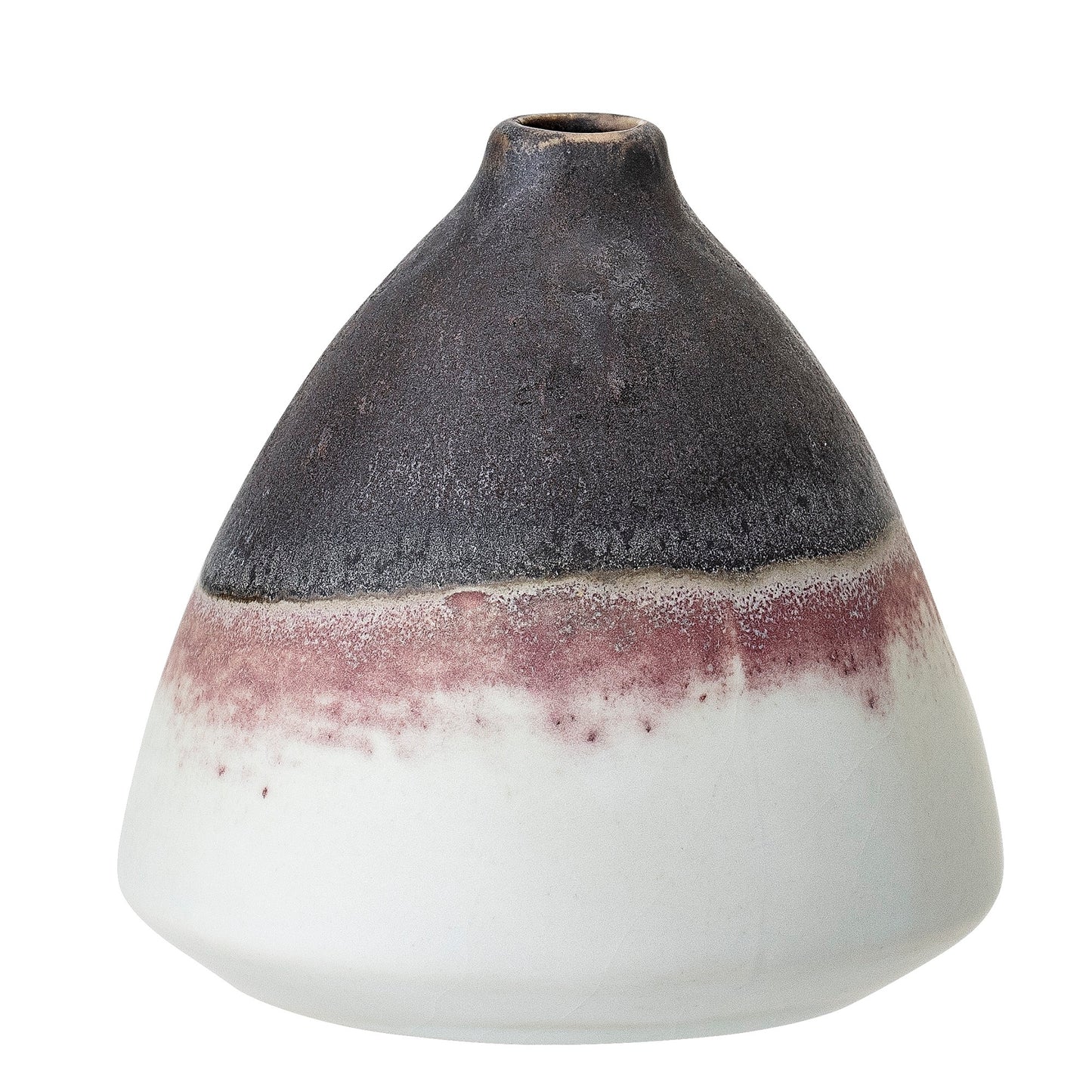 Pink & Brown Concave Vase