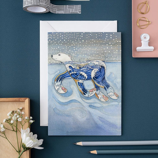Polar Bear Swimming Card