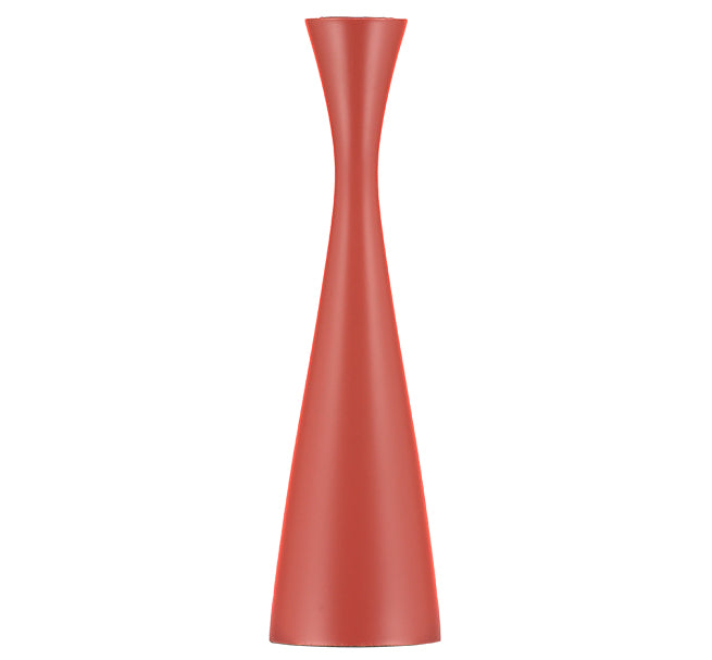 Tall Wooden Candleholder in Brick Dust