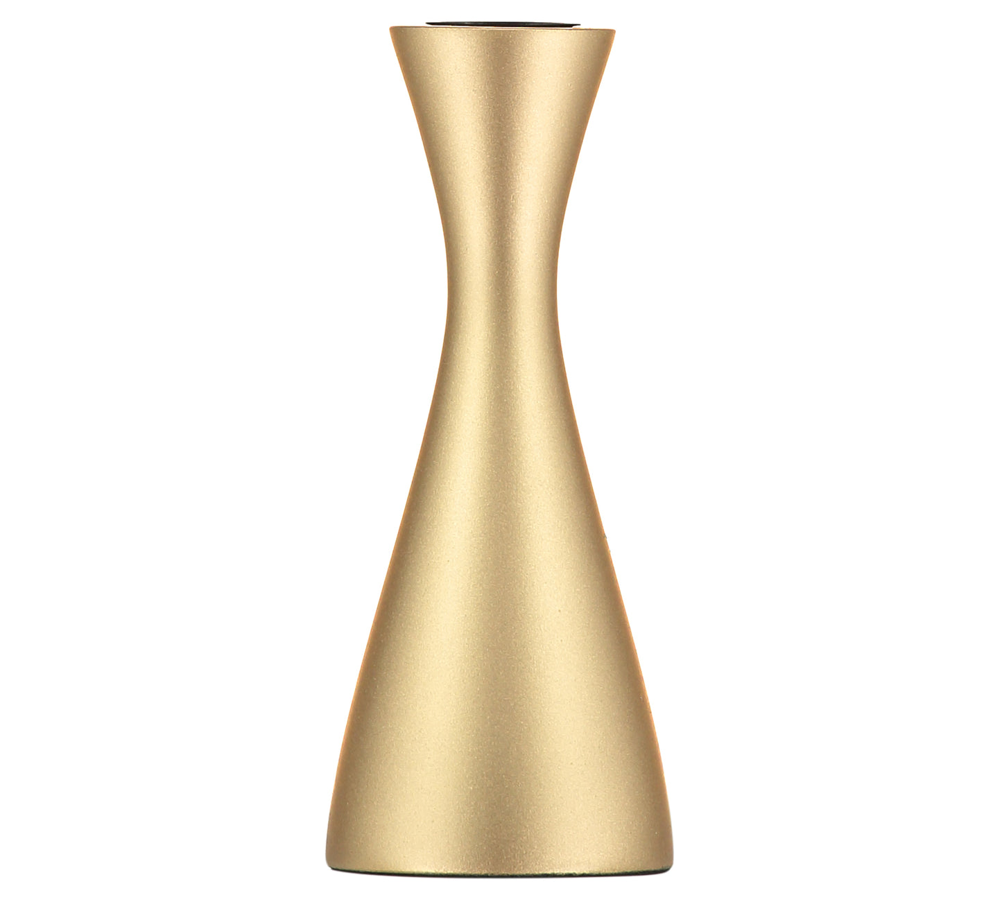 Medium Wooden Candleholder in Old Gold