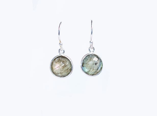 Sterling Silver Hook Earrings in Labradorite