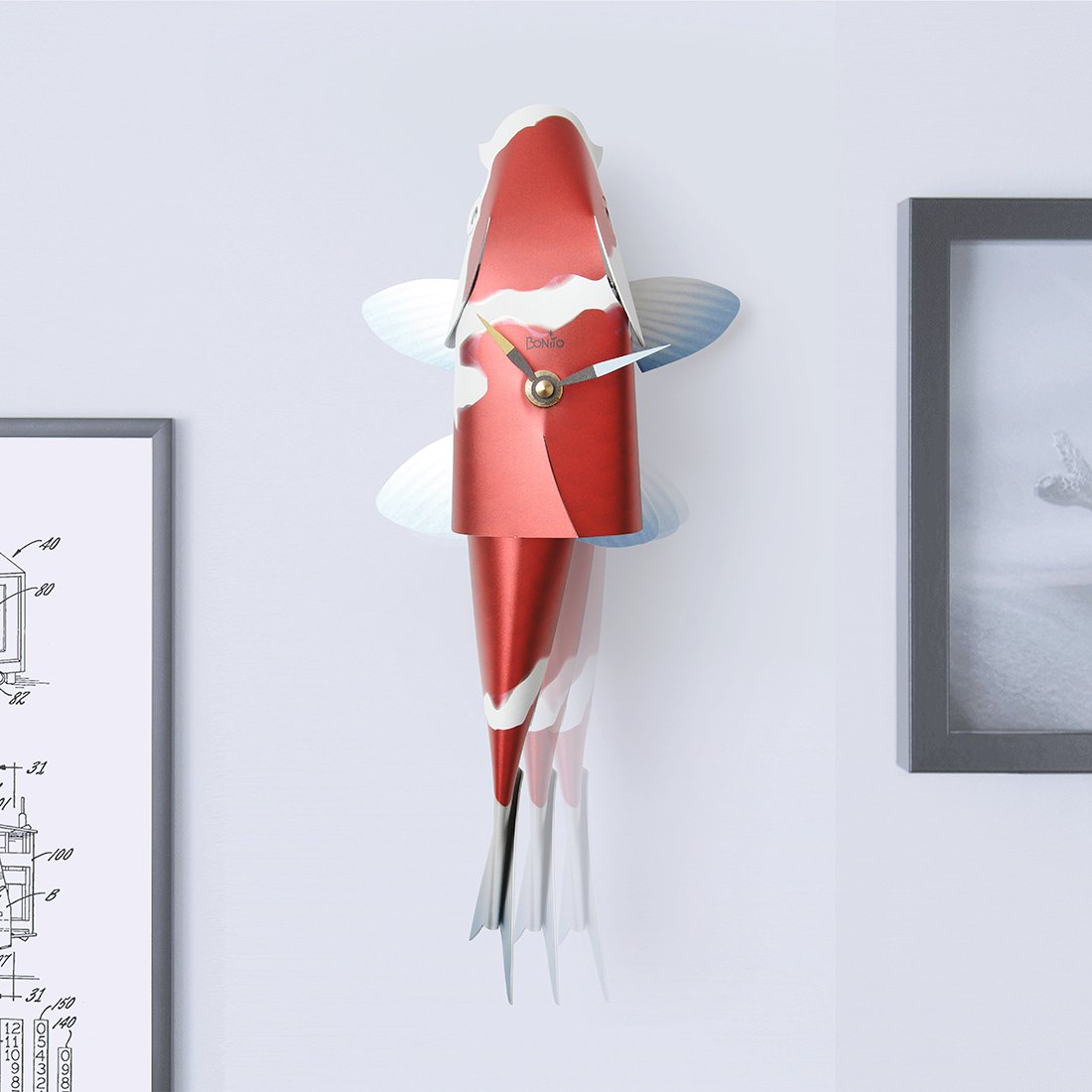 Kohaku Koi Wall Clock