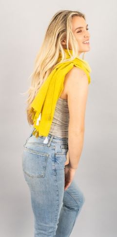 Mustard Tassel Scarf