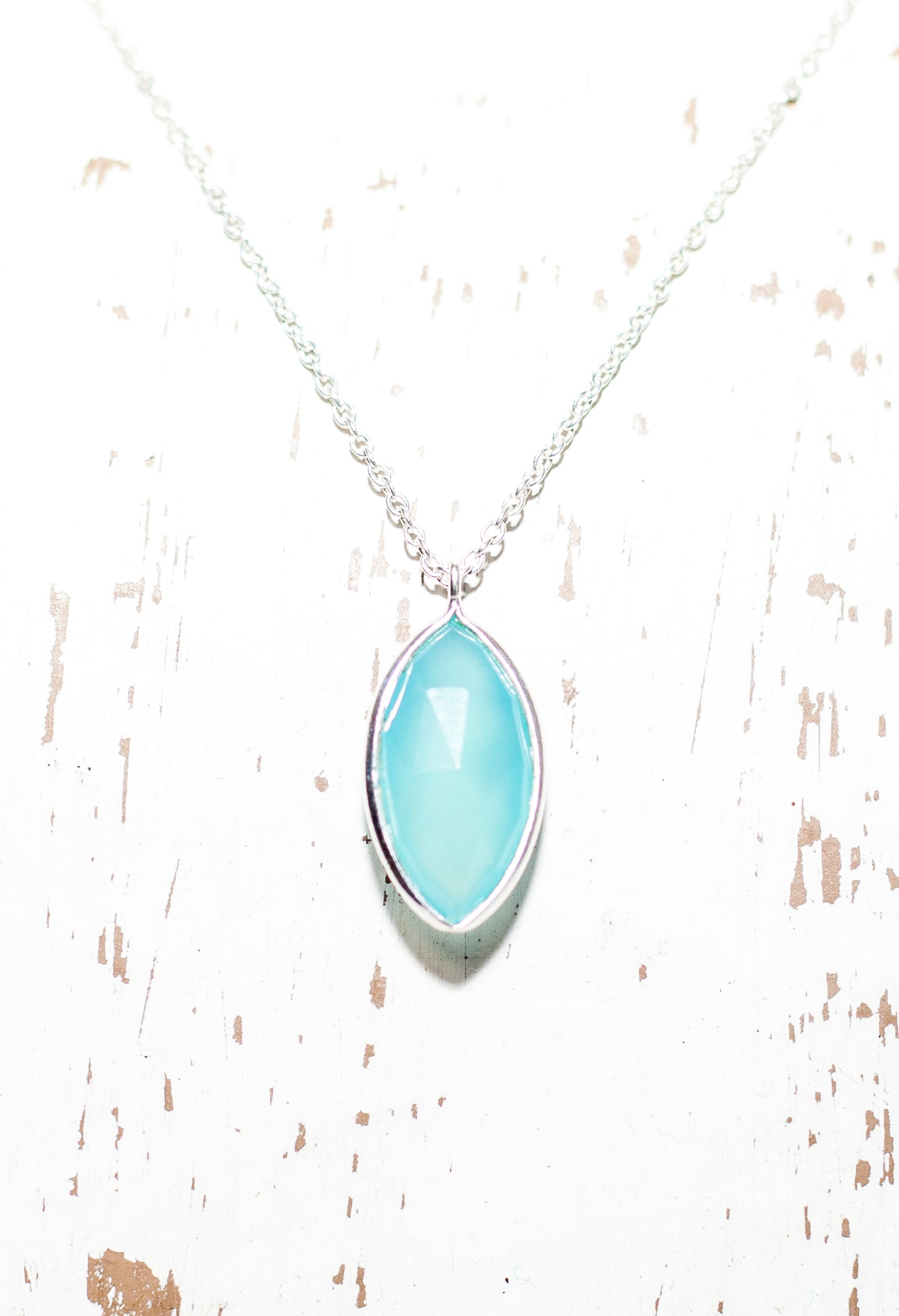 Sterling Silver Marquise Necklace