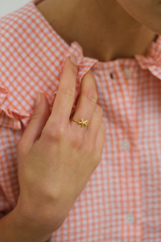 Gold Vermeil Starfish Ring