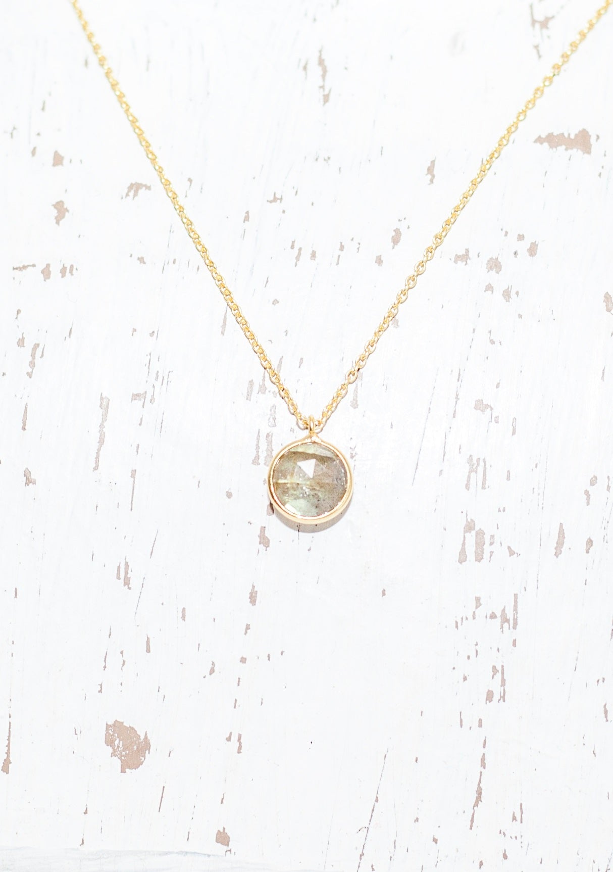 Gold Vermeil Necklace in Labradorite