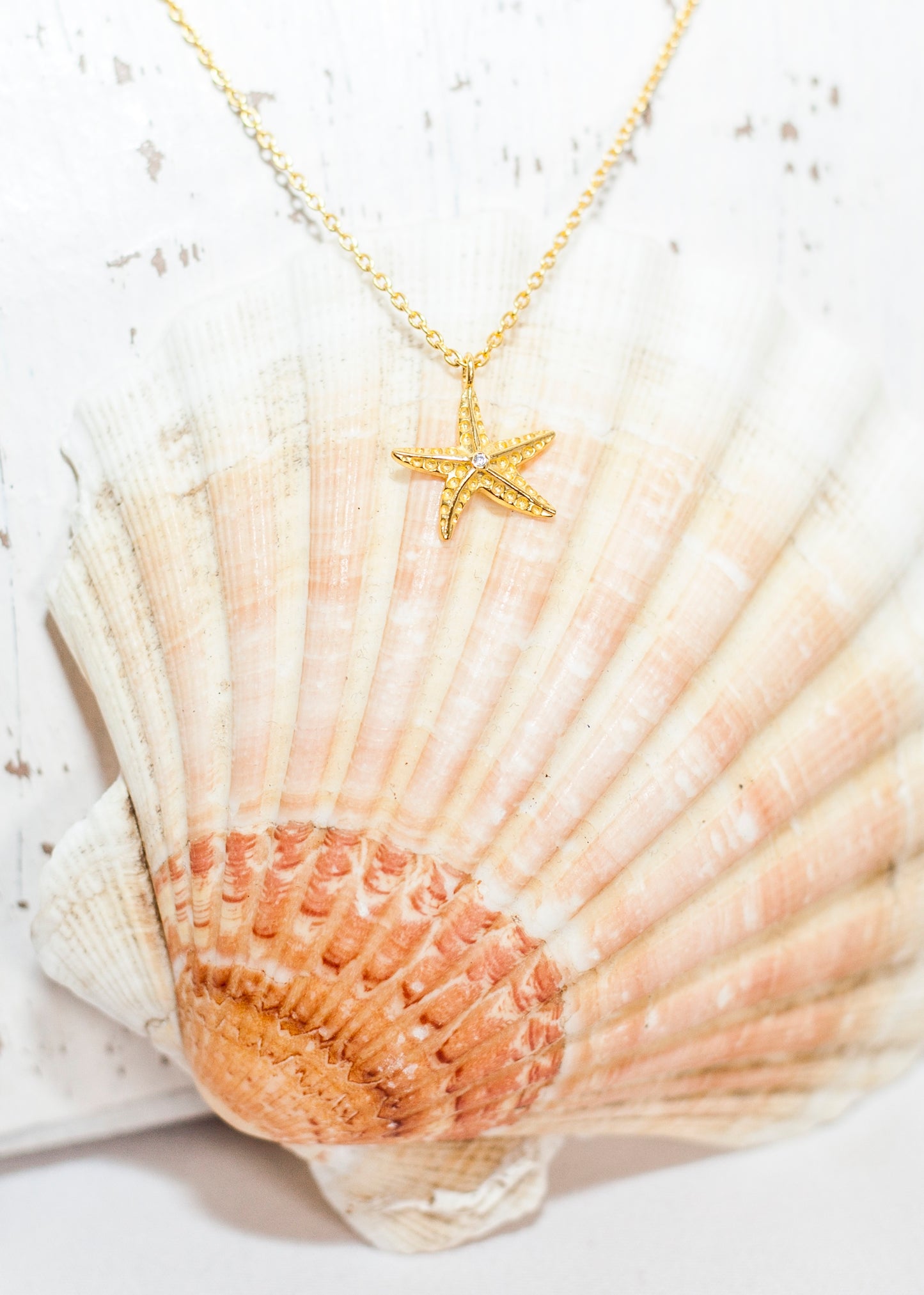 Gold Vermeil Starfish Necklace