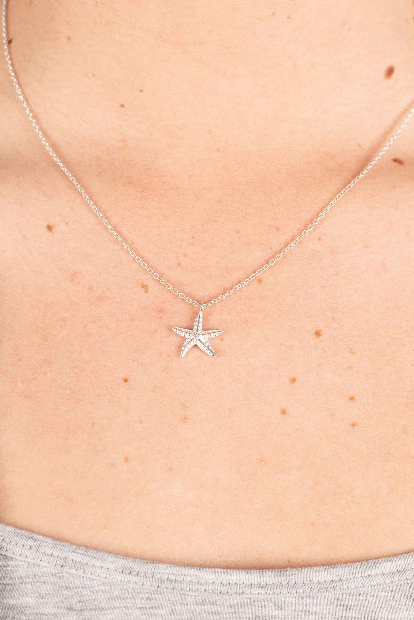 Silver Starfish Necklace