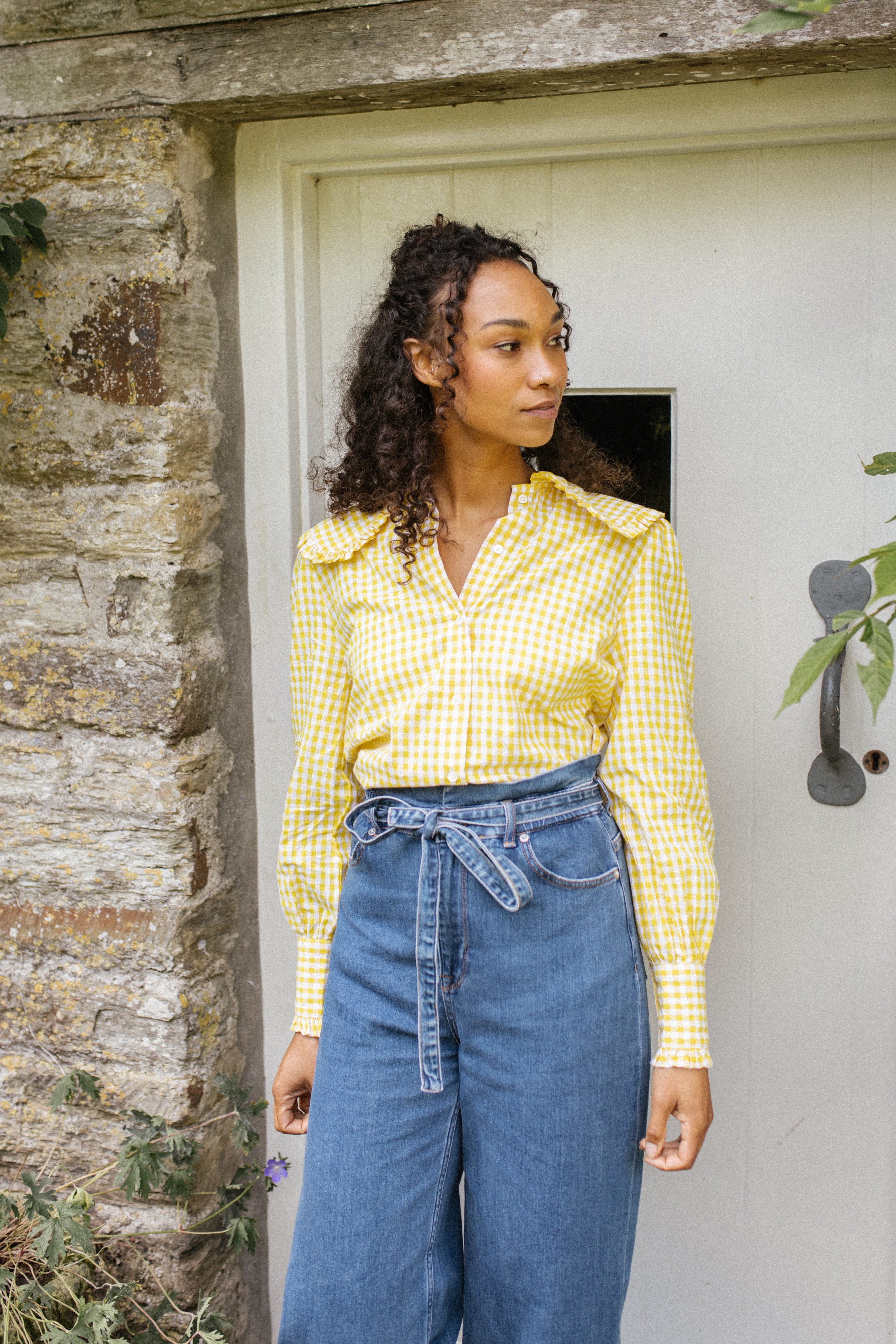 Blossom Blouse in Yellow Gingham