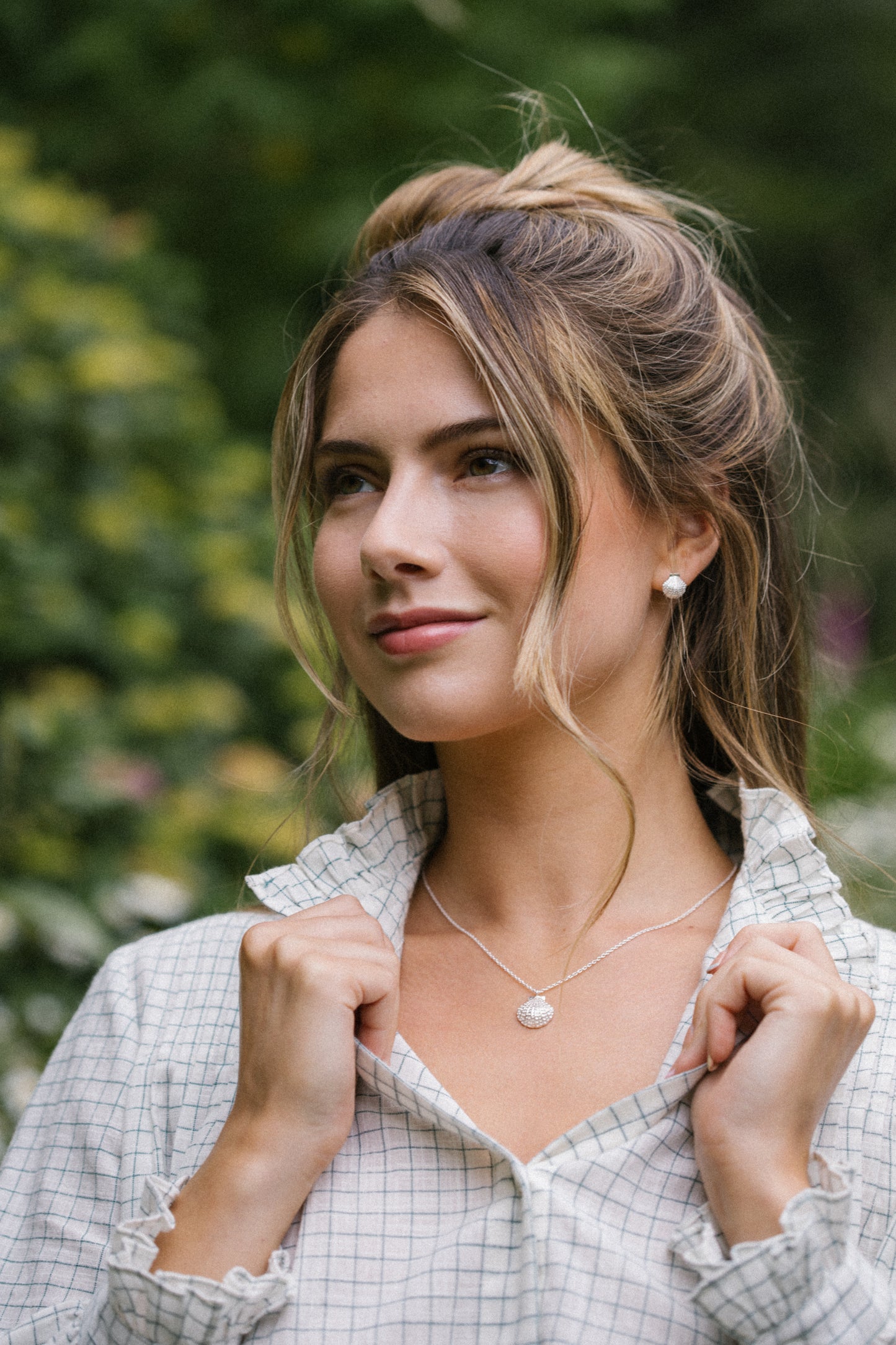 Sterling Silver Oyster Necklace