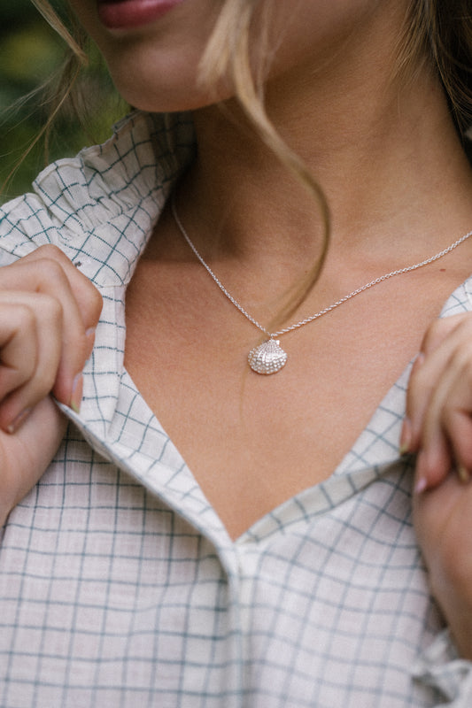 Sterling Silver Oyster Necklace