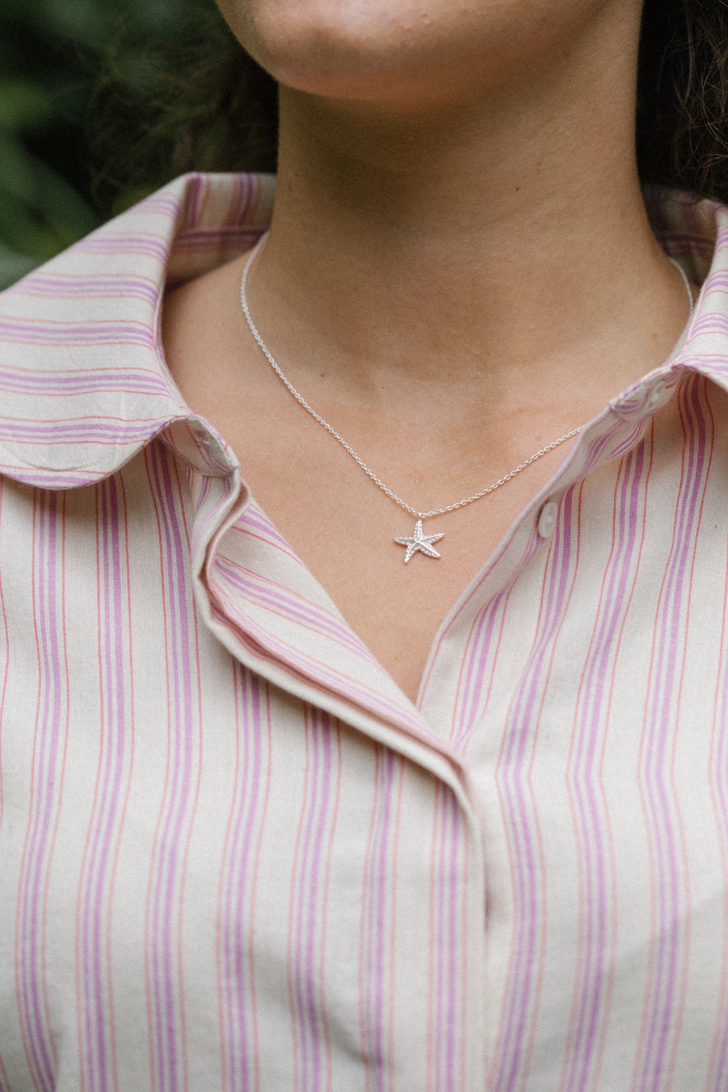 Silver Starfish Necklace