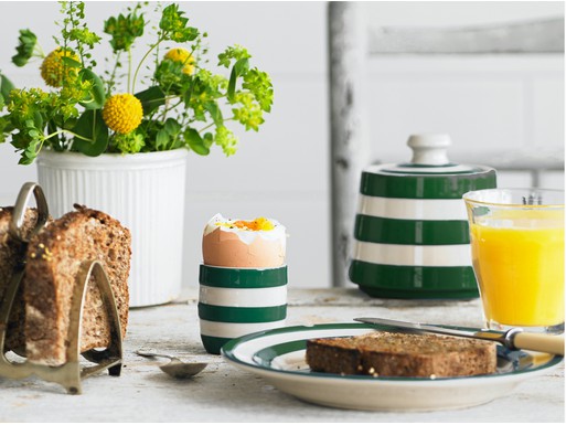 Sugar Bowl in Green Stripe