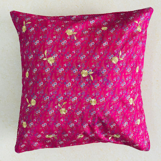 Sundar Embroidery Silk Cushion- 011