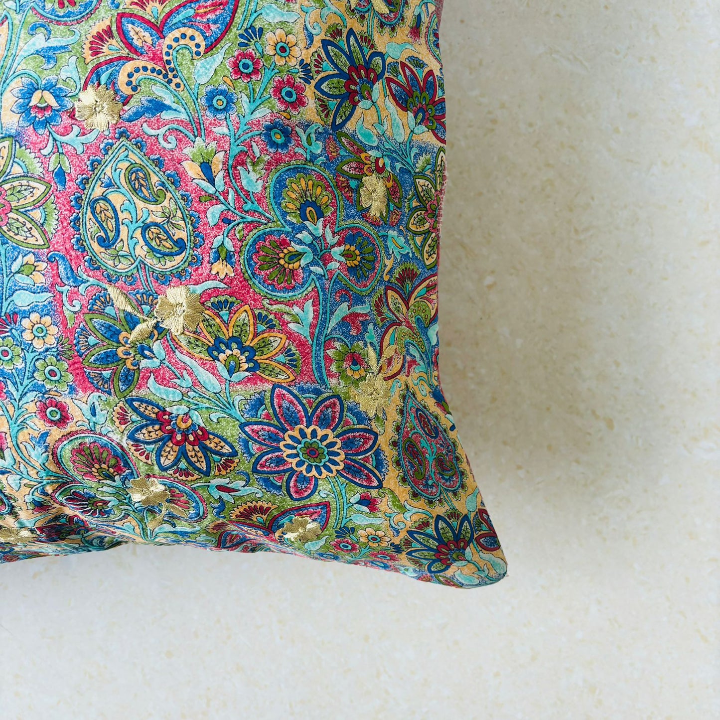 Sundar Embroidery Silk Cushion- 012