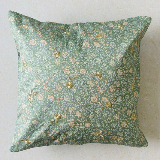 Sundar Embroidery Silk Cushion- 014