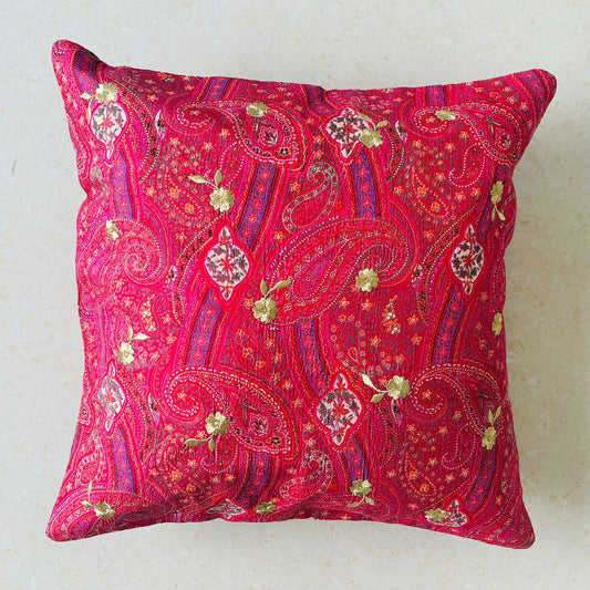 Sundar Embroidery Silk Cushion- 015