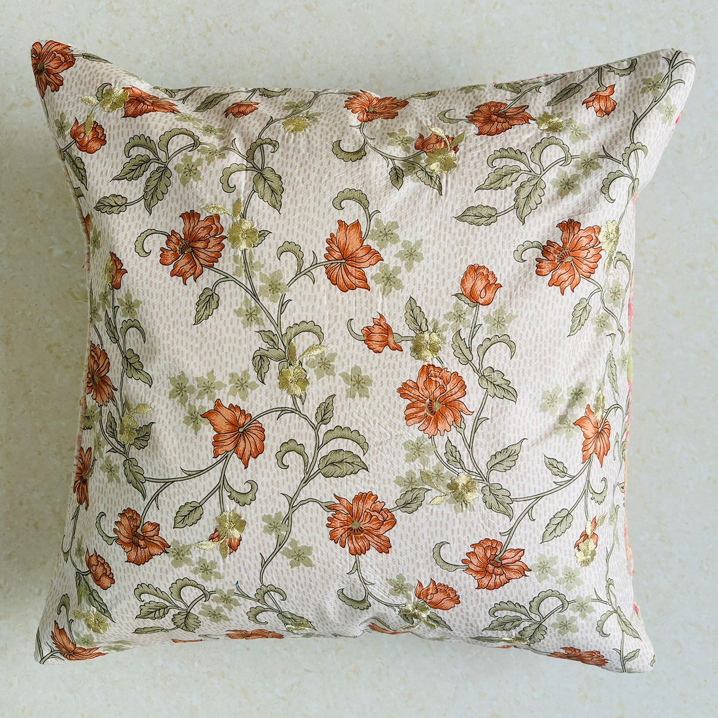 Sundar Embroidery Silk Cushion- 017