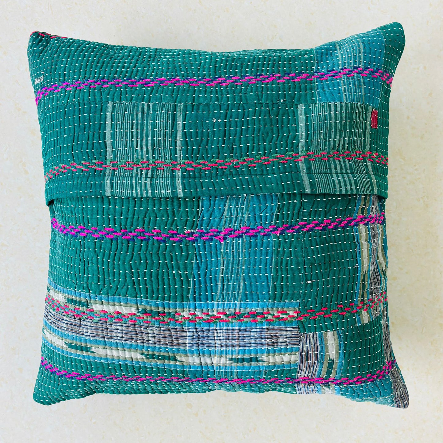 Sundar Embroidery Silk Cushion- 036